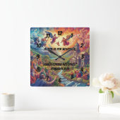 Río Celestial Vierkante Klok (Huis)