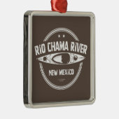 Rio Chama, New Mexico Kayaking Metalen Ornament (Rechts)