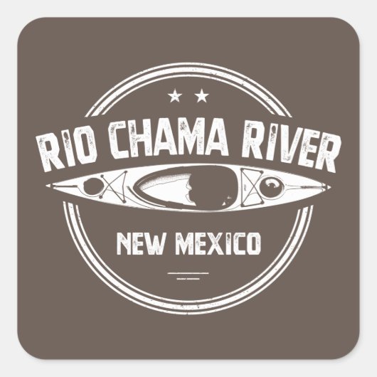 Rio Chama, New Mexico Kayaking Vierkante Sticker (Voorkant)