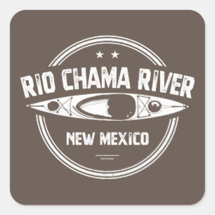 Rio Chama, New Mexico Kayaking Vierkante Sticker