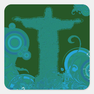Rio - Corcovado - Jesus-Christus de Verlosser Vierkante Sticker