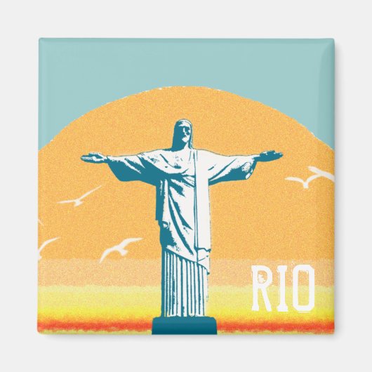 Rio - Corcovado - Jezus Christus de Redeemer Magneet (Voorkant)