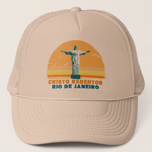 Rio - Corcovado - Jezus Christus de Redeemer Trucker Pet (Voorkant)