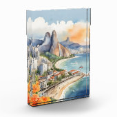 Rio De Janeiro aquarel kunst Fotoblokken (Links)