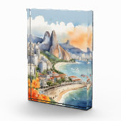 Rio De Janeiro aquarel kunst Fotoblokken (Rechts)