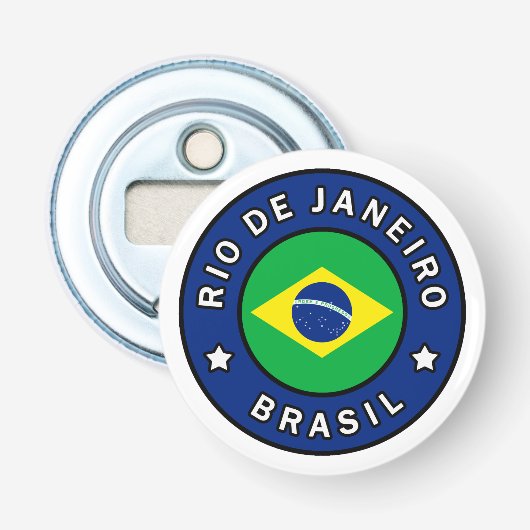 Rio de Janeiro Brasil Button Flesopener (Voorkant)