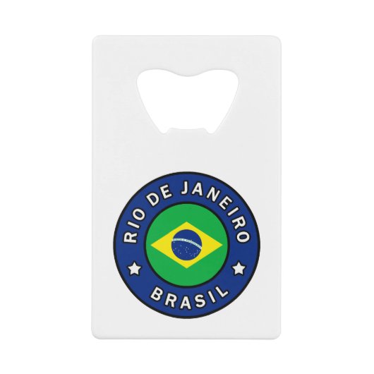 Rio de Janeiro Brasil Creditkaart Flessenopener (Voorkant)