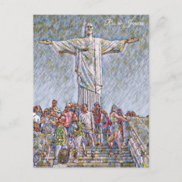 Rio de Janeiro, Brasil, Cristo Redentor Art Briefkaart
