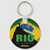 Rio de Janeiro - Brasil flag Sleutelhanger (Voorkant)