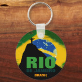 Rio de Janeiro - Brasil flag Sleutelhanger (Voorkant)