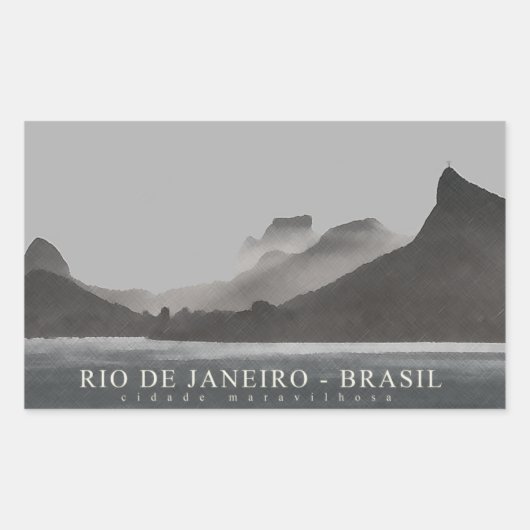 rio de janeiro , brasil rechthoekige sticker (Voorkant)