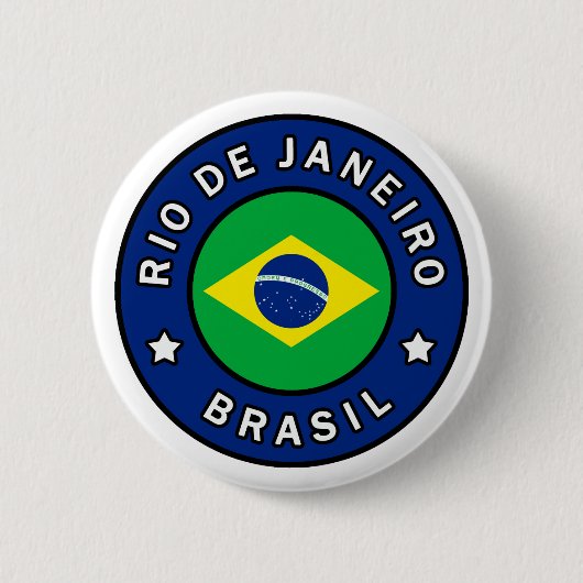 Rio de Janeiro Brasil Ronde Button 5,7 Cm (Voorkant)