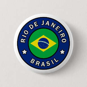 Rio de Janeiro Brasil Ronde Button 5,7 Cm