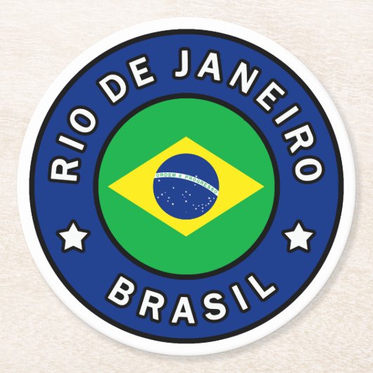 Rio de Janeiro Brasil Ronde Kartonnen Onderzetter (Voorkant)
