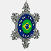 Rio de Janeiro Brasil Tin Sneeuwvlok Ornament (Links)