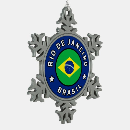 Rio de Janeiro Brasil Tin Sneeuwvlok Ornament (Links)