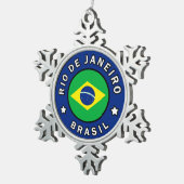 Rio de Janeiro Brasil Tin Sneeuwvlok Ornament (Rechts)