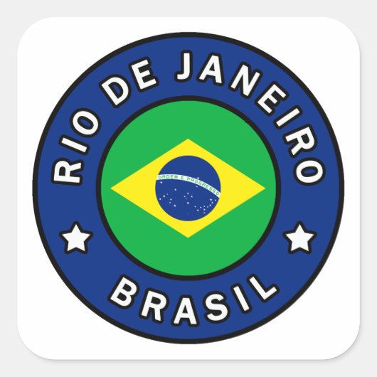Rio de Janeiro Brasil Vierkante Sticker (Voorkant)