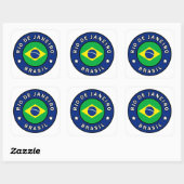 Rio de Janeiro Brasil Vierkante Sticker (Vel)