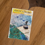 Rio de Janeiro Brasil Watercolor Art Briefkaart<br><div class="desc">Experience the breathtaking beauty of Rio de Janeiro from above. This vibrant watercolor illustration on a postcard captures the iconic cable cars and sweeping coastal views of Brazil’s "Cidade Maravilhosa" in a soft,  artistic style.</div>