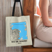 Rio de Janeiro, Brazil City Map Tote Bag