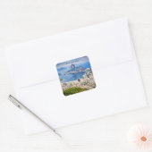 Rio de Janeiro, Brazil cityscape Vierkante Sticker (Envelop)