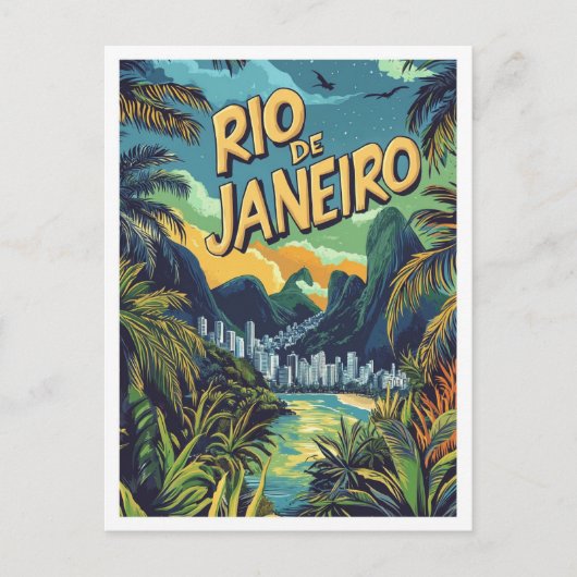 Rio de Janeiro Brazil Travel Briefkaart (Voorkant)