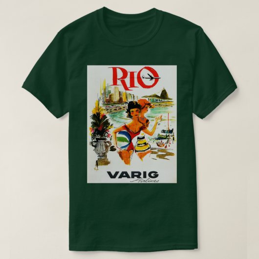 RIO DE JANEIRO BRAZIL via VARIG Airlines  T T-shirt (Design voorkant)