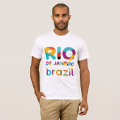 Rio De Janeiro Braziliaanse tekst T-shirt (Voorkant volledig)