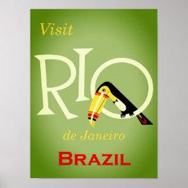 Rio de Janeiro Braziliaanse Vintage Travel Poster