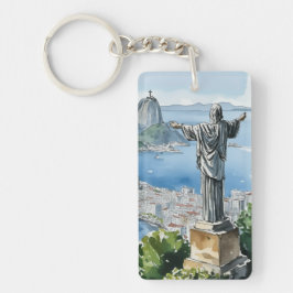 Rio de Janeiro Brazilië Acryl Sleutelhanger