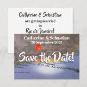 Rio de Janeiro, Brazilië Antieke Landkaart Save The Date (Voorkant / Achterkant)