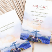 Rio de Janeiro Brazilië Bewaar de datum Christus Kaart