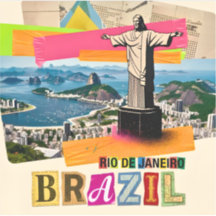 Rio de Janeiro Brazilië Christus Retro Collage Rei