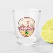 Rio de Janeiro Brazilië City Skyline Embleem Shot Glas (Voorkant)
