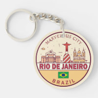 Rio de Janeiro Brazilië City Skyline Embleem
