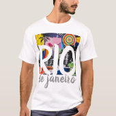 Rio de Janeiro Brazilië Cool Graffiti Muurschilder T-shirt (Voorkant)