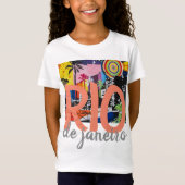 Rio de Janeiro Brazilië Graffiti Mural Girl's Shir T-shirt (Voorkant)