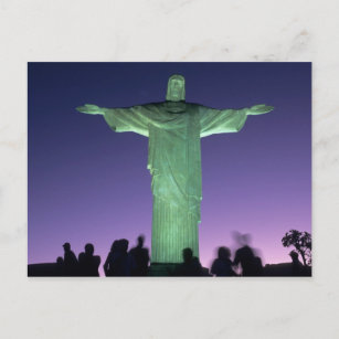 Rio de Janeiro, Brazilië. Het Christusbeeld op Briefkaart