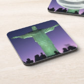 Rio de Janeiro, Brazilië. het Christusbeeld op Drankjes Onderzetter (Linkerzijde)