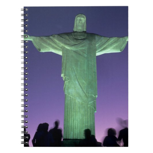 Rio de Janeiro, Brazilië. het Christusbeeld op Notitieboek (Voorkant)