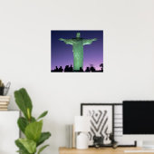 Rio de Janeiro, Brazilië. Het Christusbeeld op Poster (Thuiskantoor)