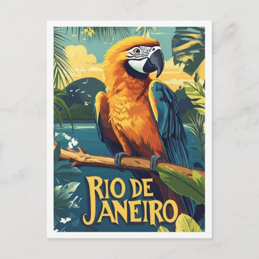 Rio de Janeiro Brazilië  Illustratie Reizen Briefkaart (Voorkant)