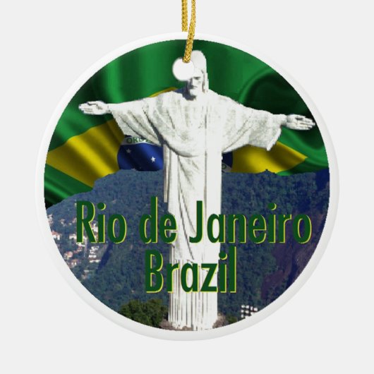 Rio de Janeiro Brazilië Keramisch Ornament (Voorkant)