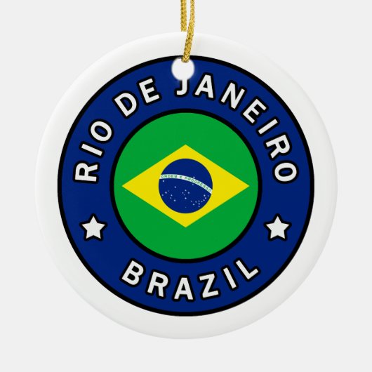 Rio de Janeiro Brazilië Keramisch Ornament (Voorkant)