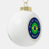 Rio de Janeiro Brazilië Keramische Bal Ornament (Links)