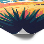 Rio de Janeiro Brazilië Kunst Illustratie Reizen Poster (Hoek)