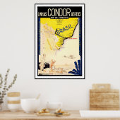Rio De Janeiro Brazilië Linhas Condor AEAS Poster (Keuken)