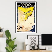 Rio De Janeiro Brazilië Linhas Condor AEAS Poster (Thuiskantoor)