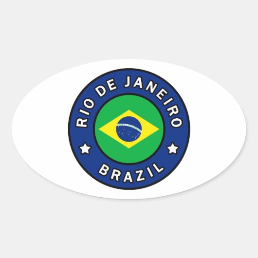 Rio de Janeiro Brazilië Ovale Sticker (Voorkant)